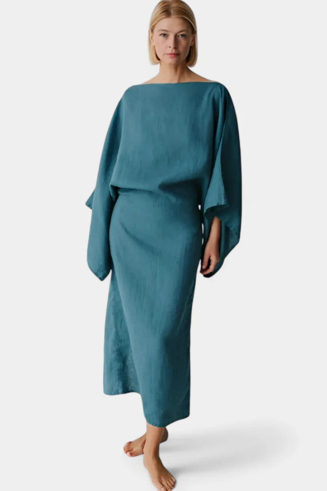 Linen and Cotton Kimono Dress