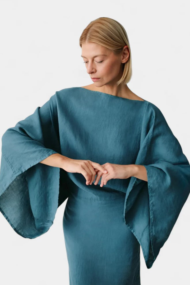 Linen and Cotton Kimono Dress