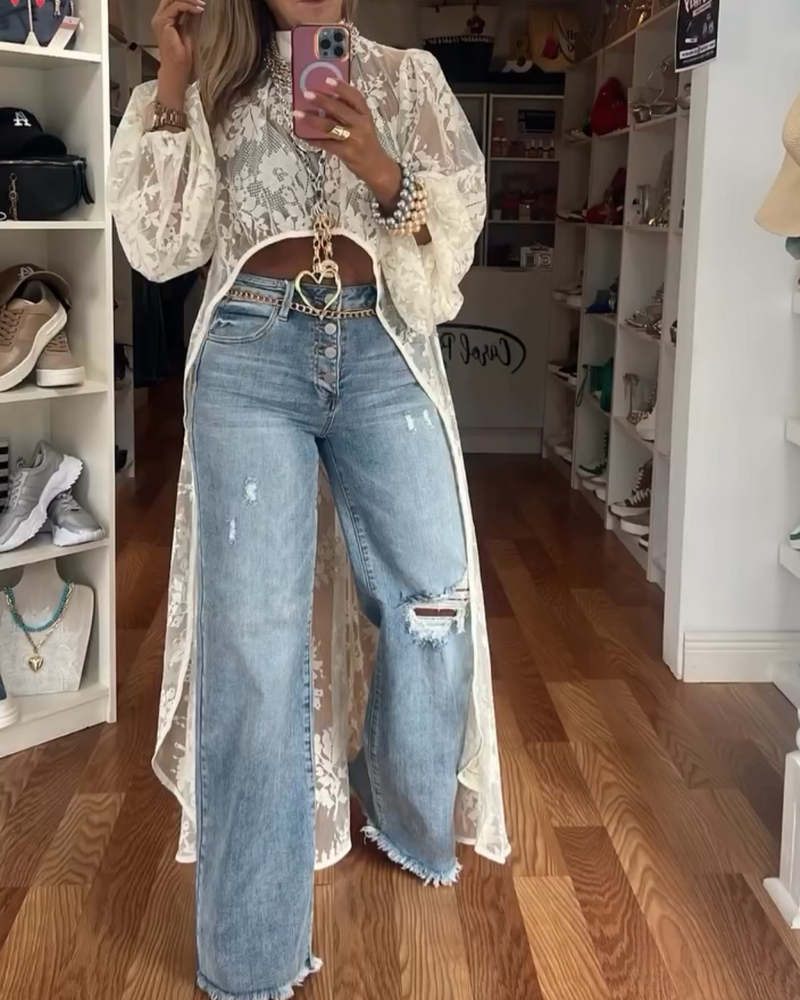 BIANCA™ - LONG LACE BLOUSE