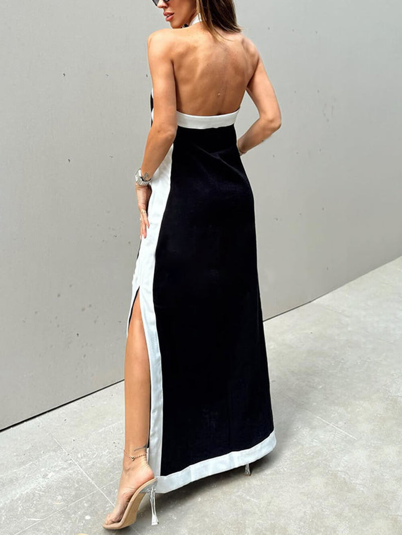 Mar – Long Dress with Halter Neckline