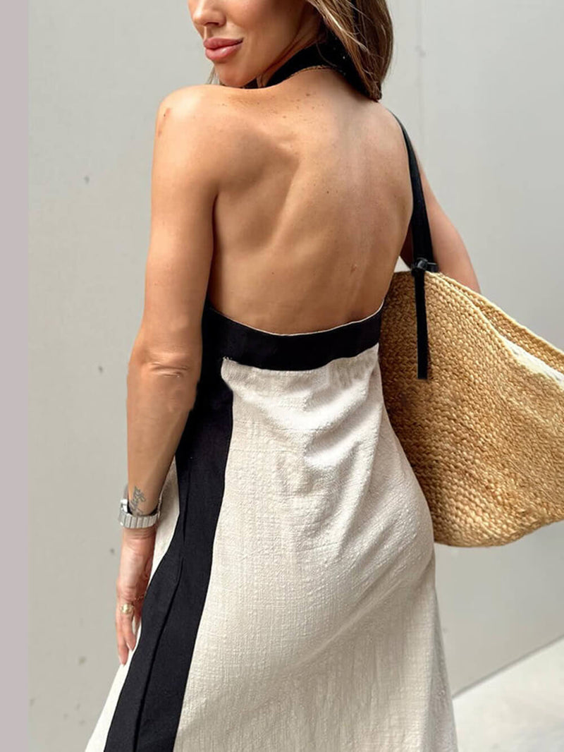 Mar – Long Dress with Halter Neckline