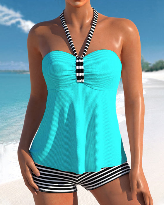 Two-Piece Striped Tankini