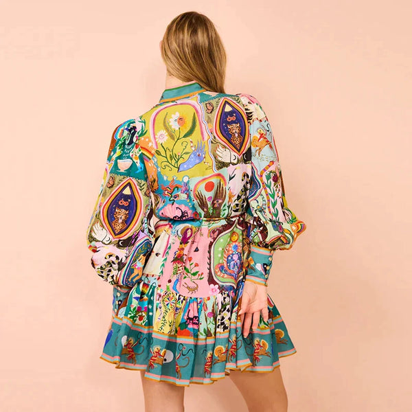Bohemian Dream | Long-Sleeve Short Dress