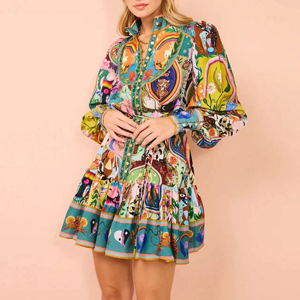 Bohemian Dream | Long-Sleeve Short Dress
