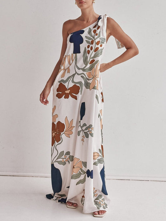 Lía – One-Shoulder Printed Dress