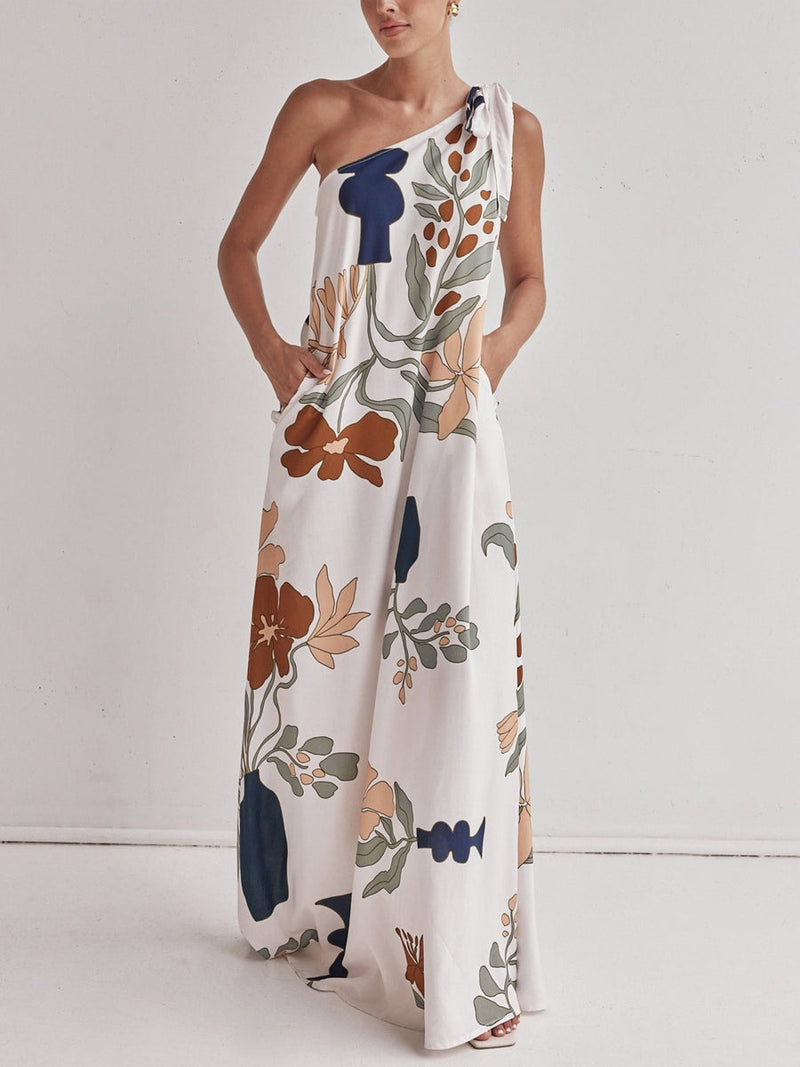 Lía – One-Shoulder Printed Dress