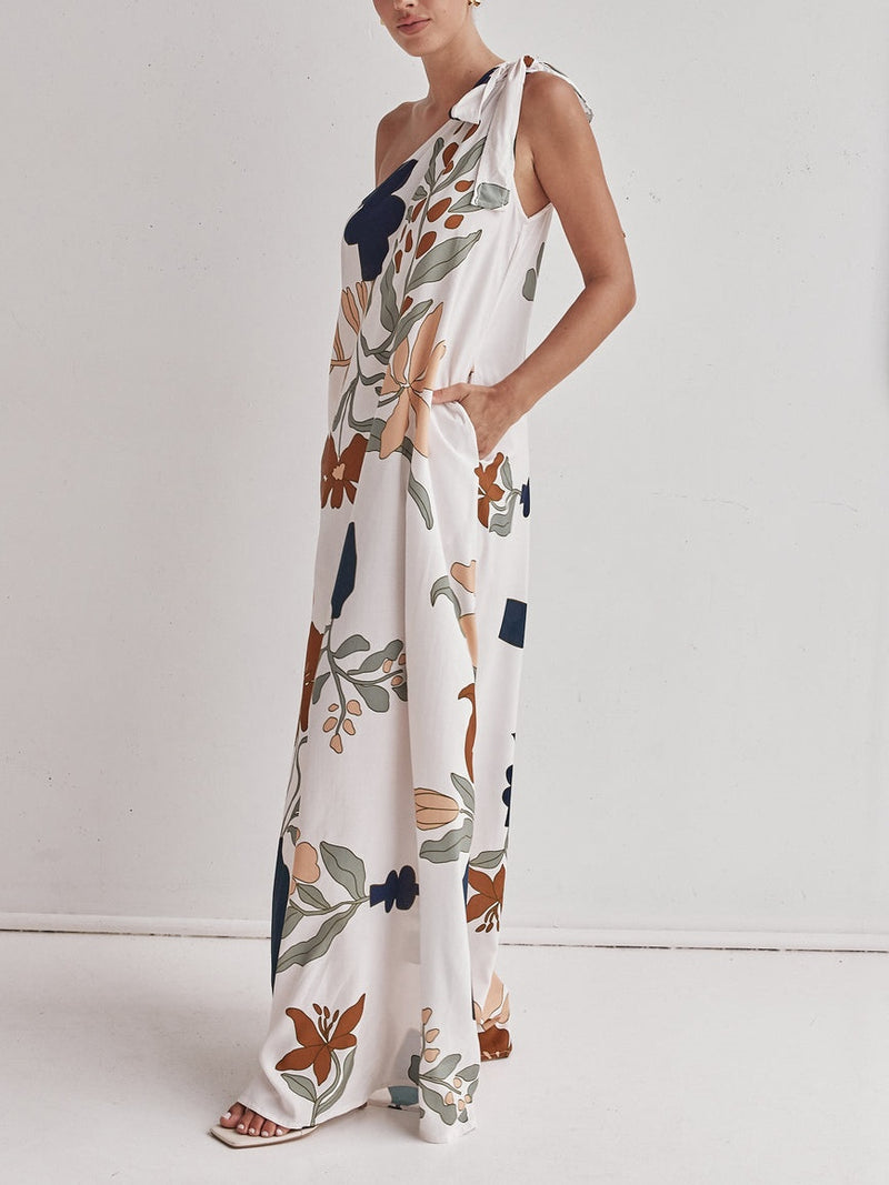 Lía – One-Shoulder Printed Dress