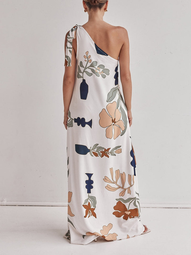 Lía – One-Shoulder Printed Dress