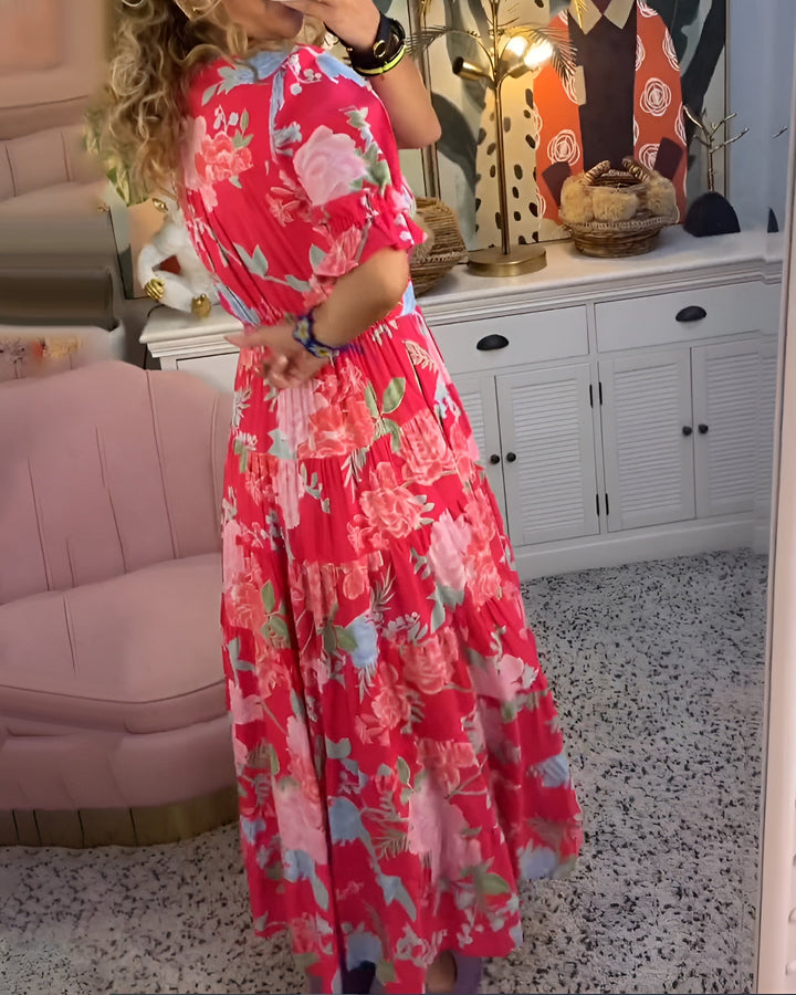 Lina | Floral V-Neck Dress