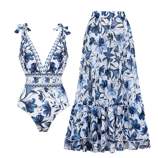 Slimming Swimsuit + Skirt GIFT set