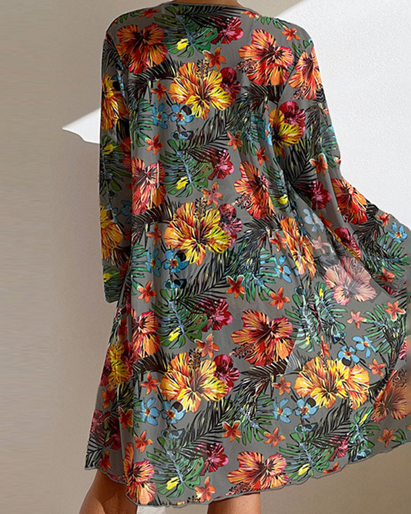 Floral Bikini Set with Included Cover-Up