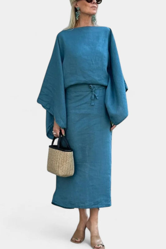 Linen and Cotton Kimono Dress