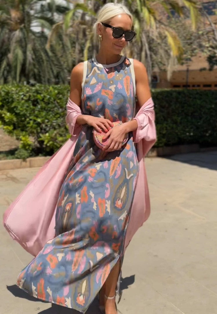 Elegant Long Dress + Matching Cardigan as a Gift