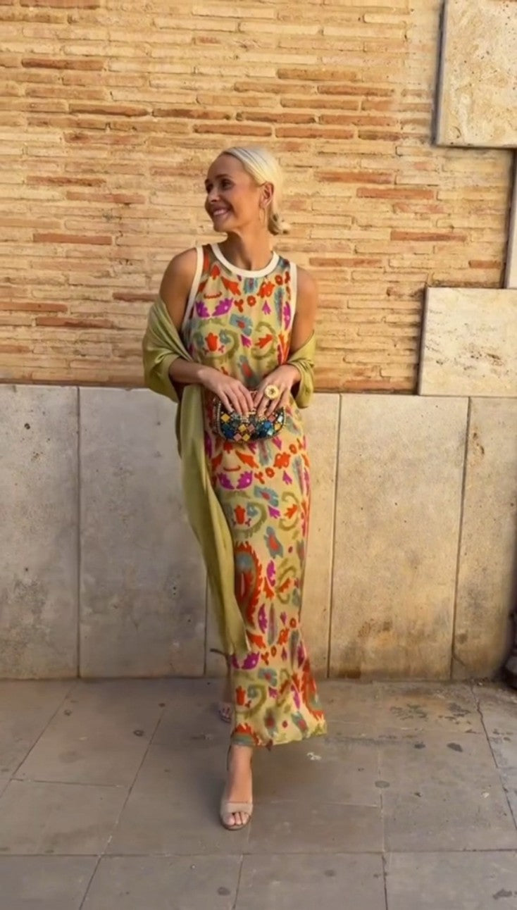 Elegant Long Dress + Matching Cardigan as a Gift