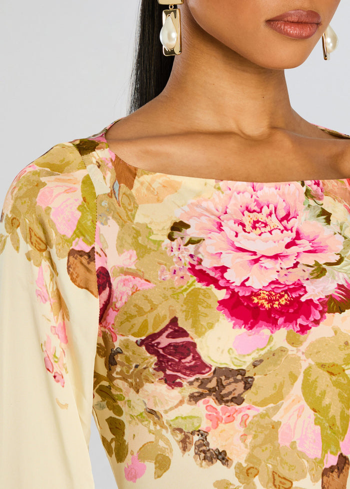 Elegant Long Floral Dress