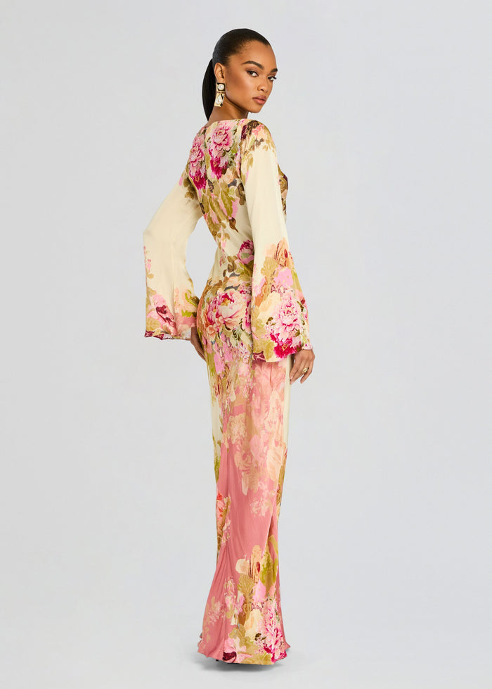 Elegant Long Floral Dress