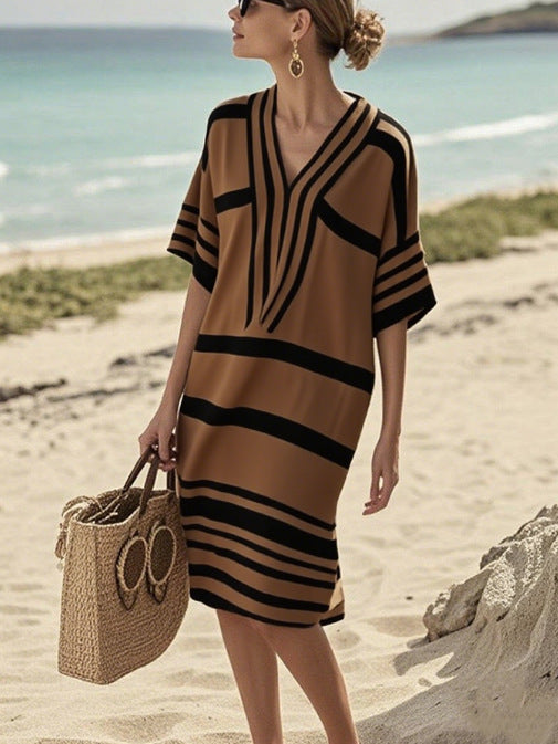 Striped Design Dress