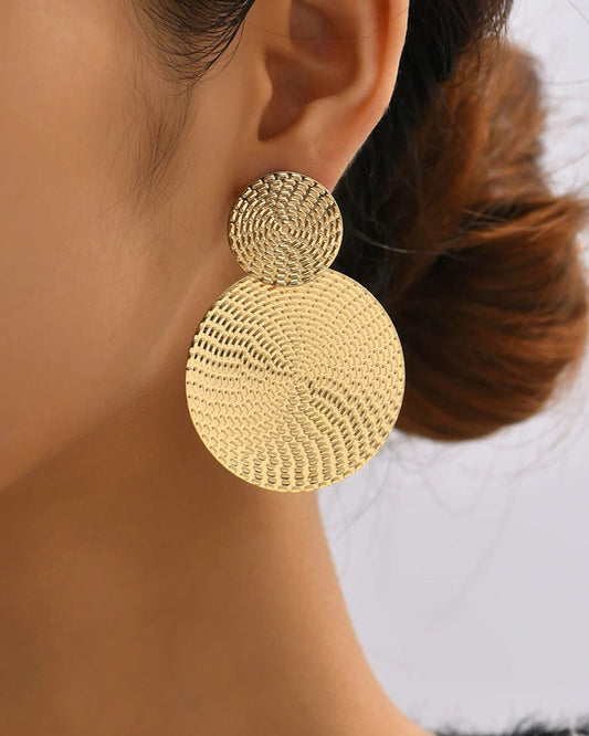 Round Metal Earrings
