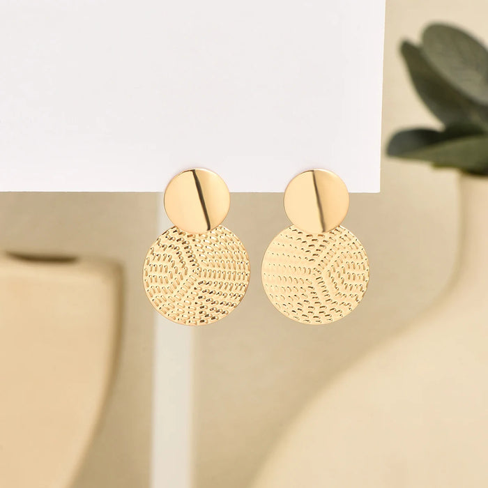 Round Metal Earrings