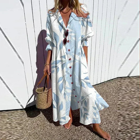 Chic Blue Bohemian Dress