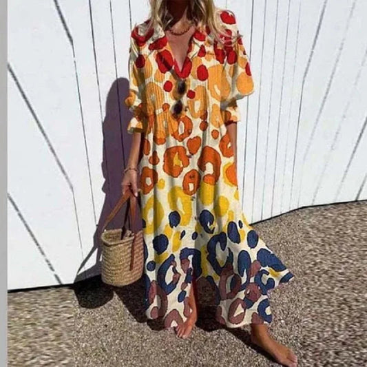 Chic Yellow Bohemian Dress