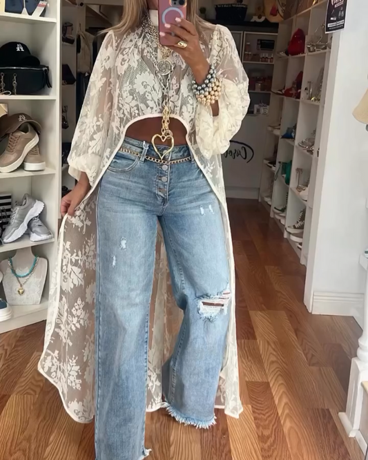 BIANCA™ - LONG LACE BLOUSE