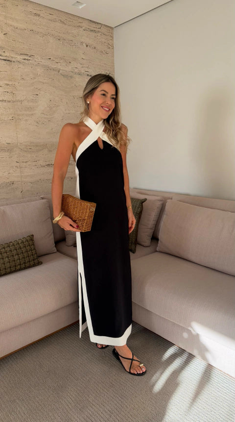 Mar – Long Dress with Halter Neckline